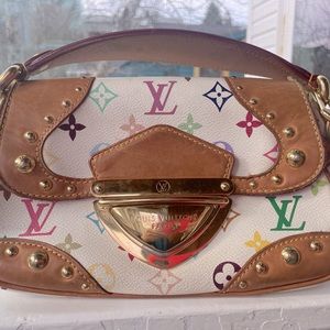 Louis Vuitton Takeshi Murakami white monogram multicolor handbag made in 2007.